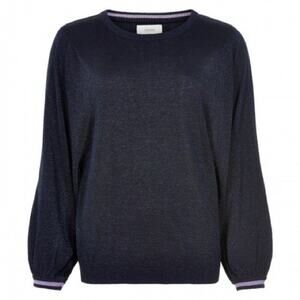 Anthropologie Numph‎ blue metallic sweater size small Danish